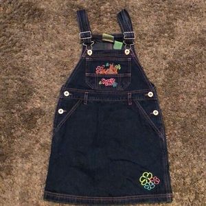 Girls Jean overall dress